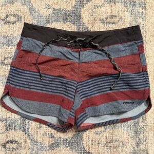 Patagonia ‎ Wavefarer Striped Swim Short Size 2 Excellent Condition